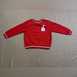 H&M Disney Minnie Mouse Figaro Sweatshirt Girls Size 5t/6 Long Sleeve Crew Neck